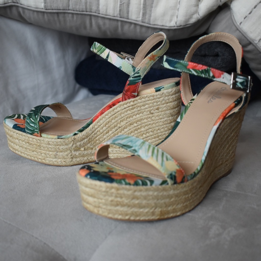 Charles Espadrille Ankle Strap Wedge